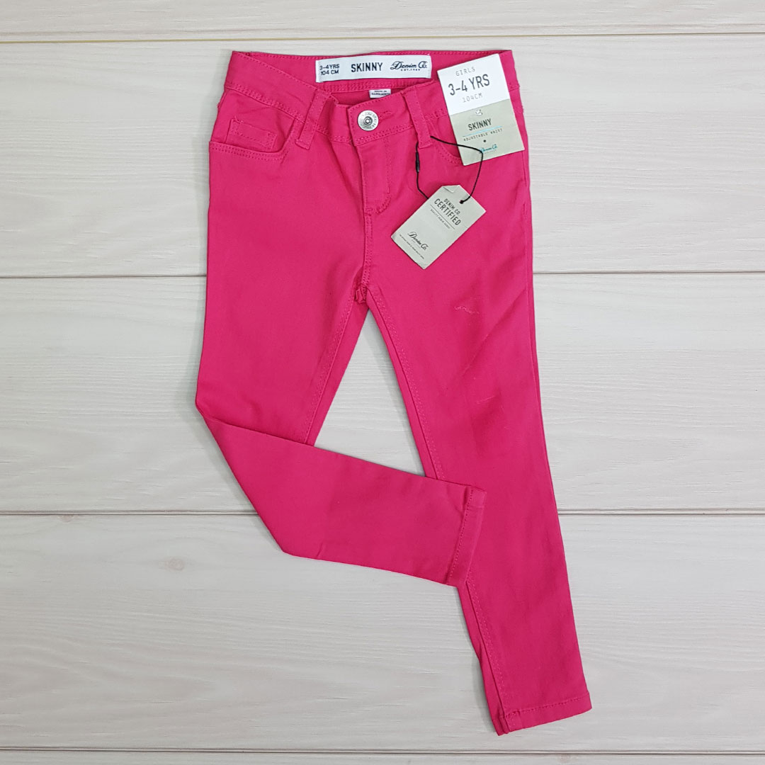 شلوار کتان دخترانه 20618 سایز 1.5 تا 7 سال کد 3 مارک DENIM