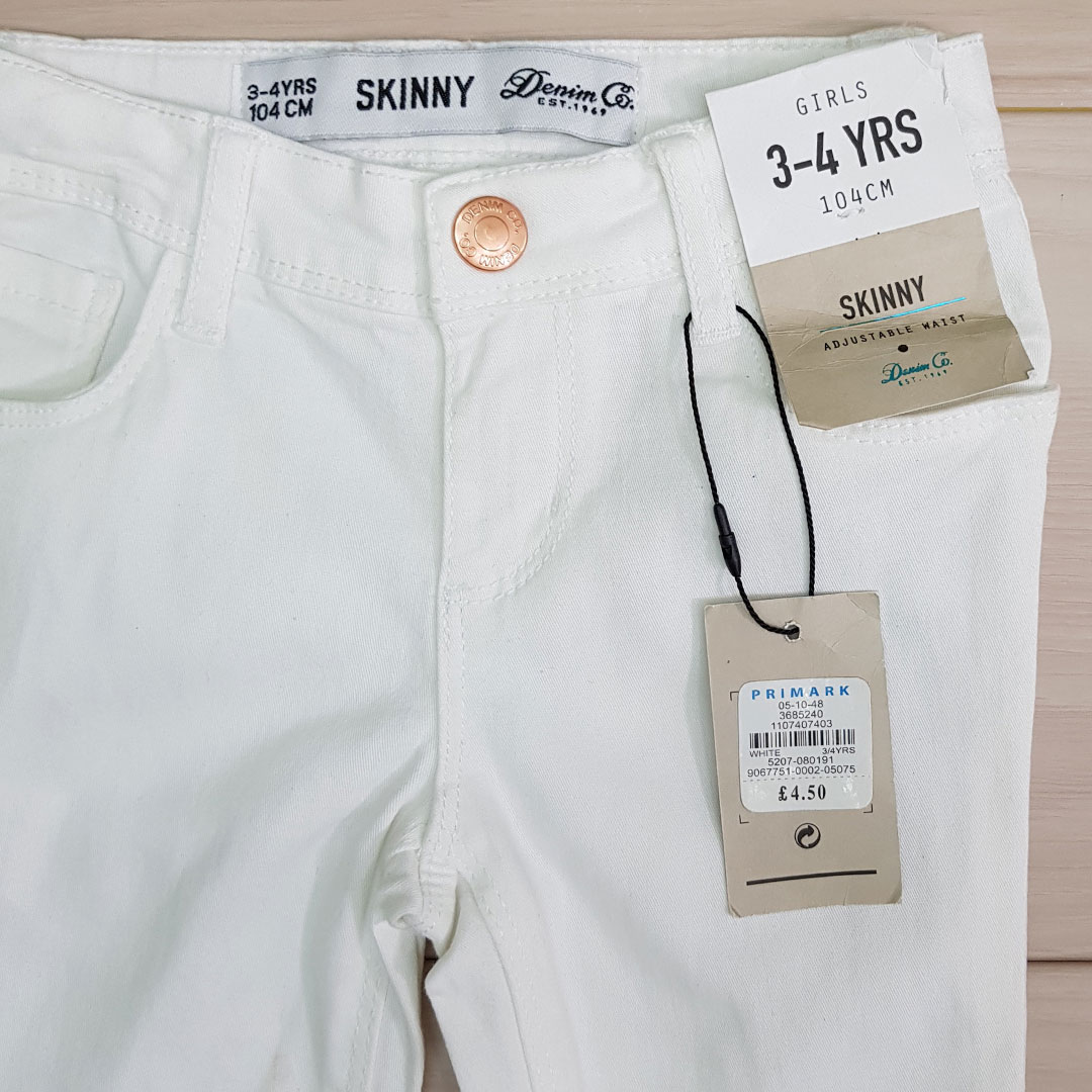 شلوار کتان دخترانه 20618 سایز 1.5 تا 7 سال کد 3 مارک DENIM