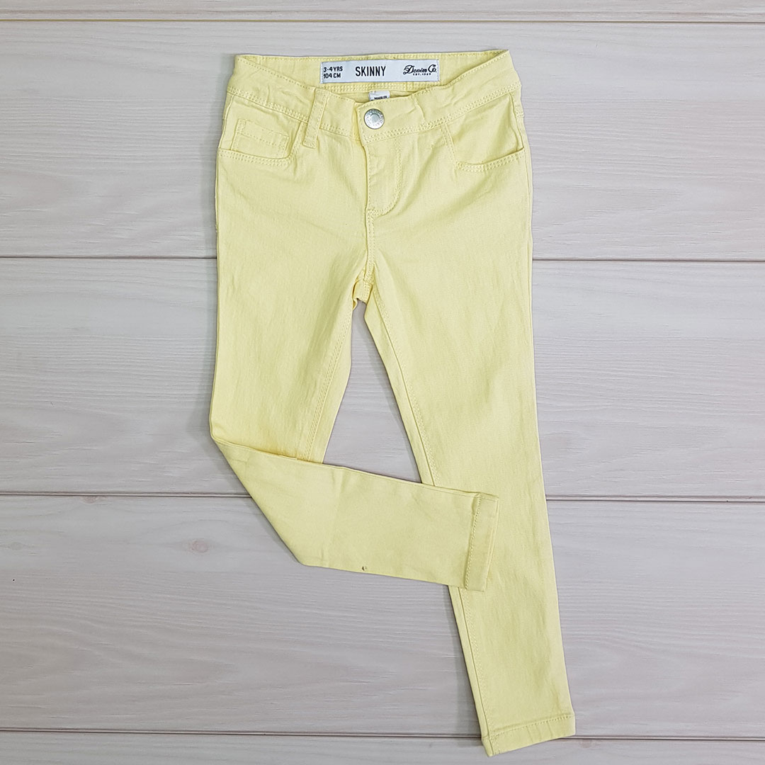 شلوار کتان دخترانه 20618 سایز 1.5 تا 7 سال کد 3 مارک DENIM