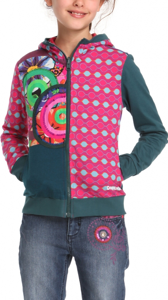 سویشرت دورو دخترانه 21411 سایز 4 تا 13 سال مارک DESIGUAL