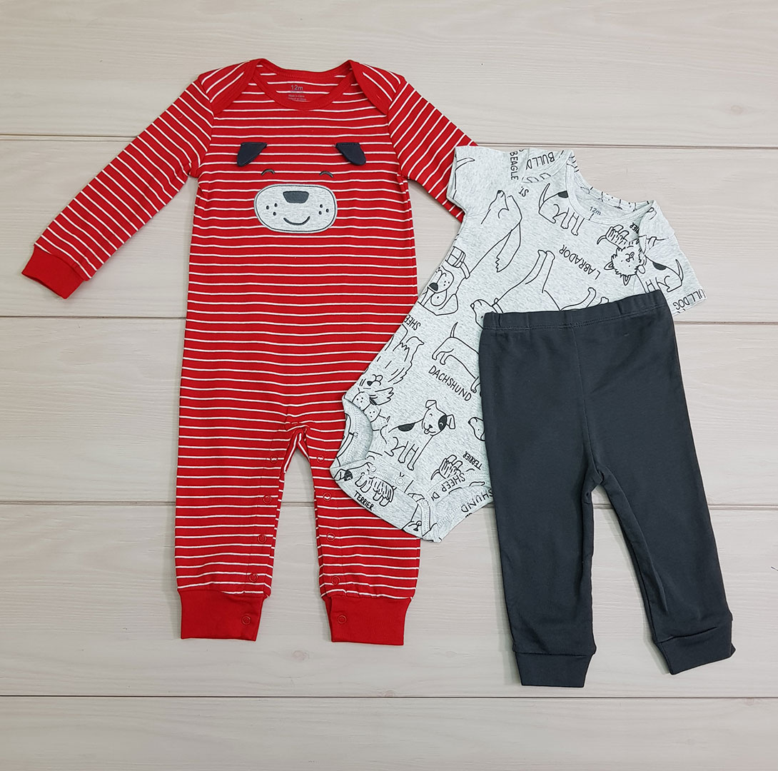 ست سه تکه پسرانه 22352 سایز 6 تا 24 ماه کد 1 مارک Carters