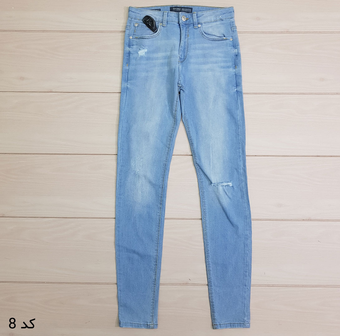 شلوار جینز زنانه 22667 سایز 22 تا 38 مارک Bershka