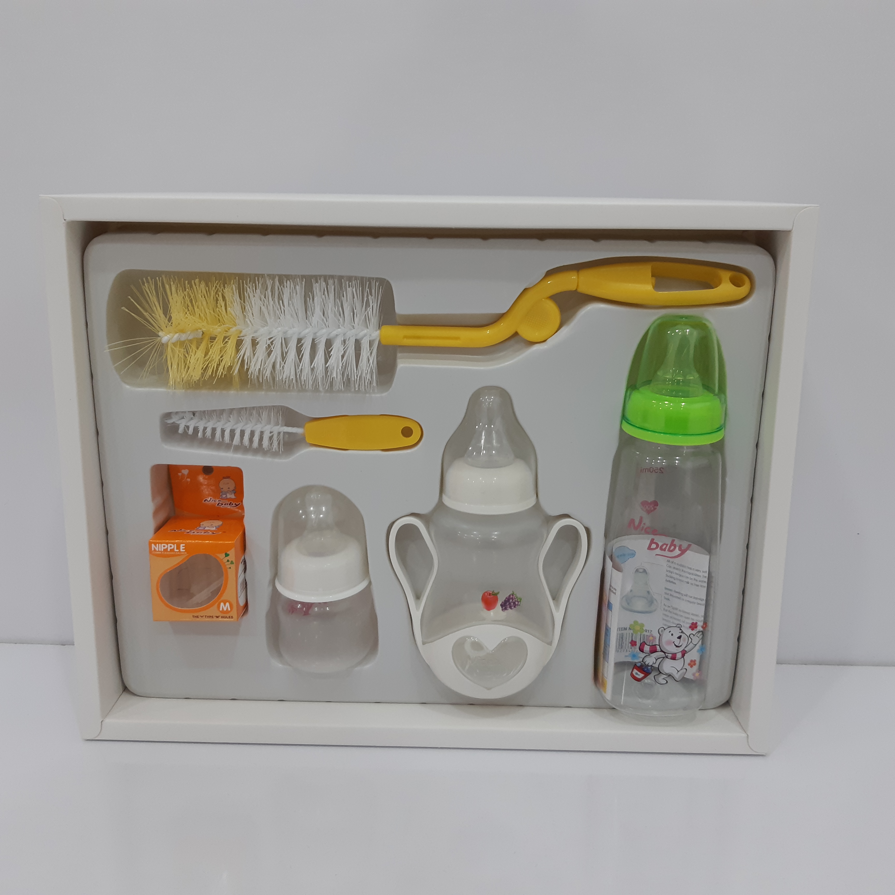 ست 6 تیکه شیشه شیر 6000836 (Nice baby)