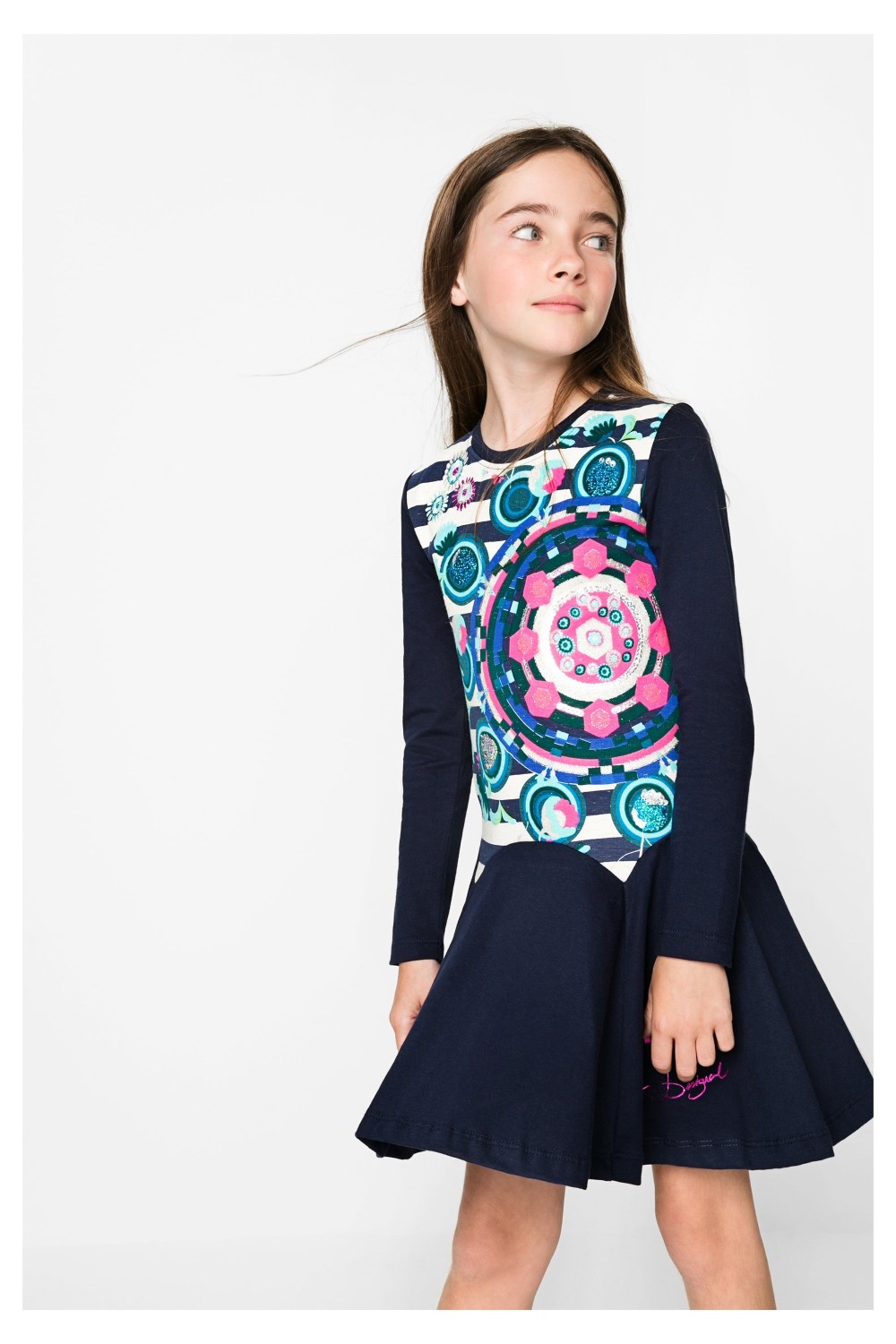 سارافون دخترانه 26141 سایز 3 تا 14 سال مارک Desigual