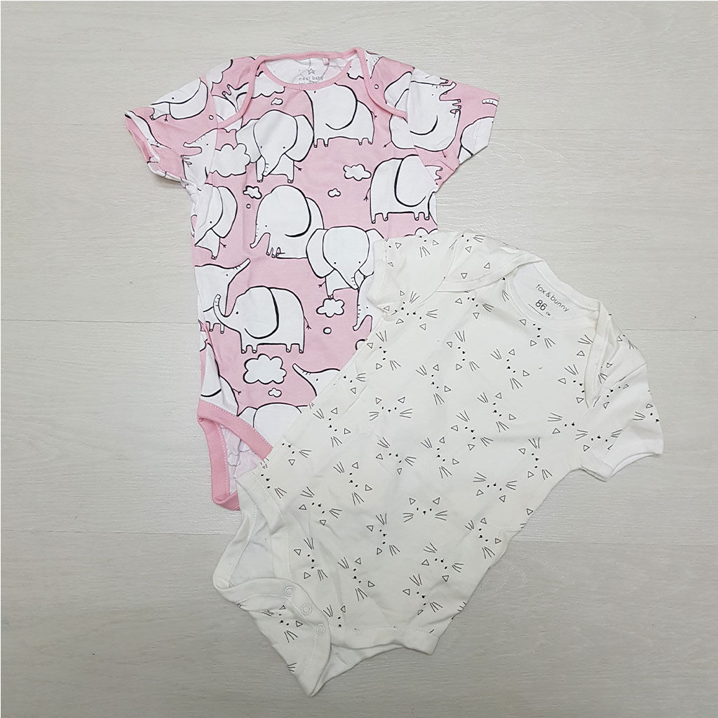 بادی 5 عددی دخترانه 27574 سایز 6 تا 36 ماه مارک NEXT & PRIMARK