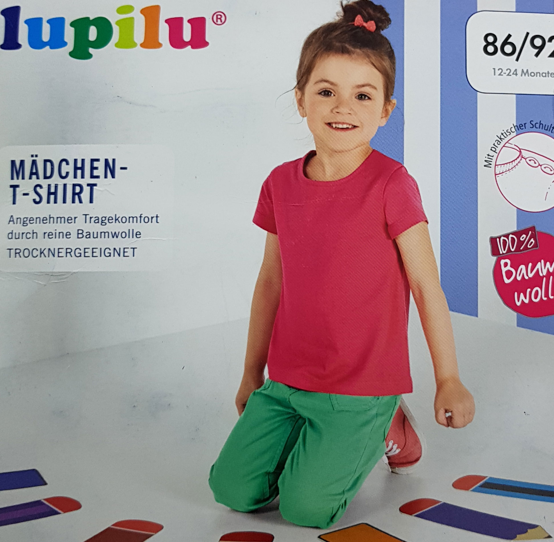 تی شرت دخترانه 23726 سایز 18 ماه تا 6 سال مارک LUPILU   *