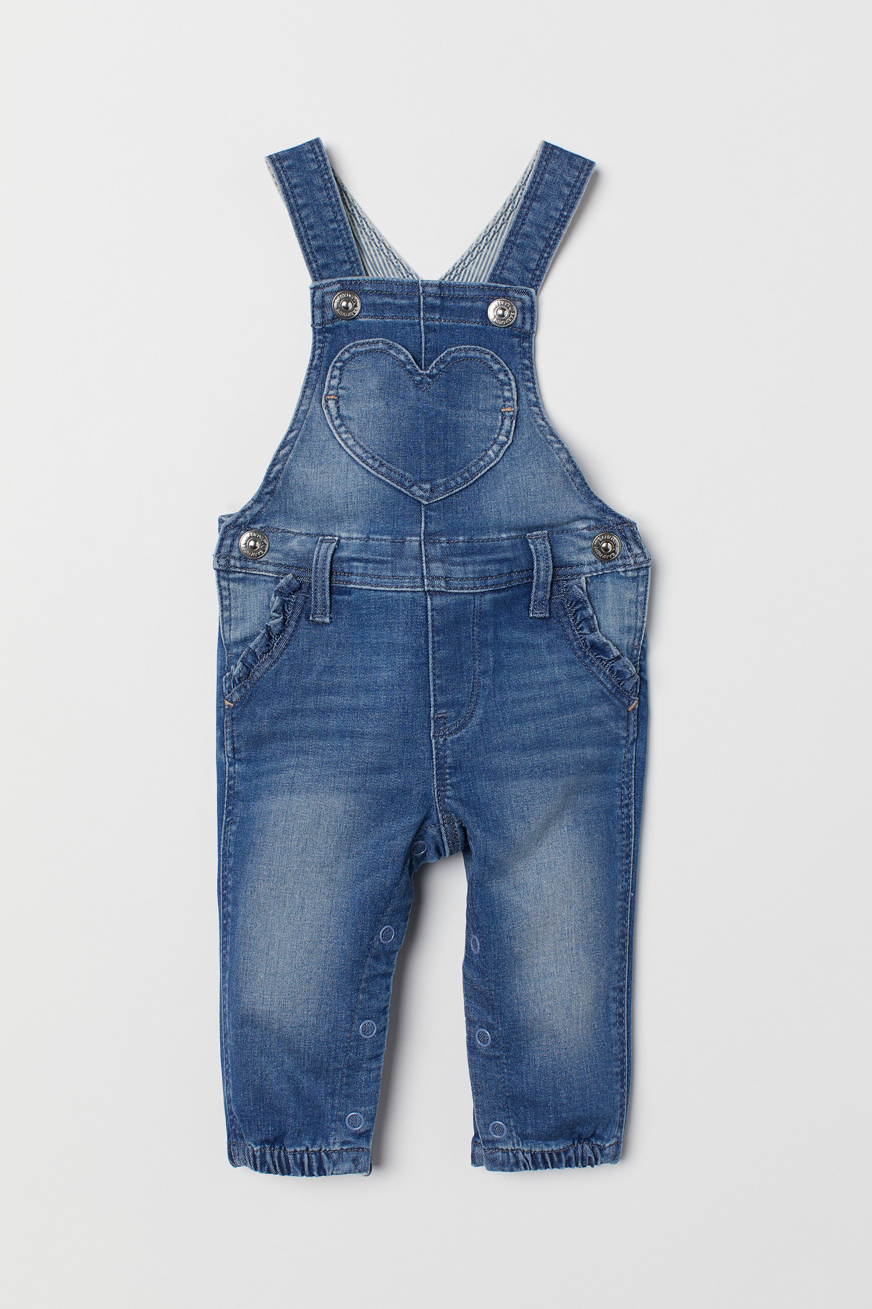 پیشبندار جینز دخترانه 28528 سایز 3 ماه تا 3 سال مارک h&m