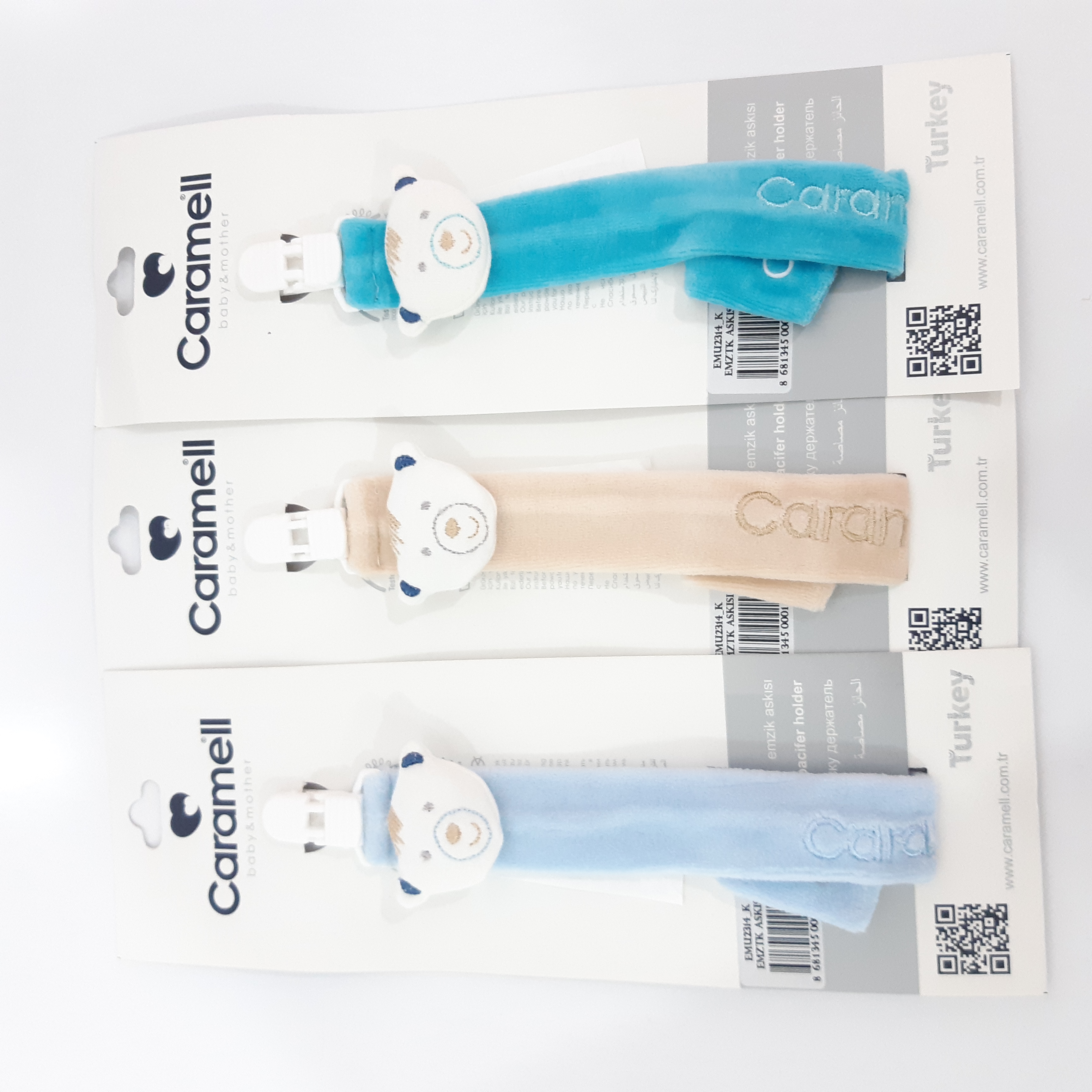 بند پستانک پولیشی طرح خرس کارامل Caramell کد 6001557