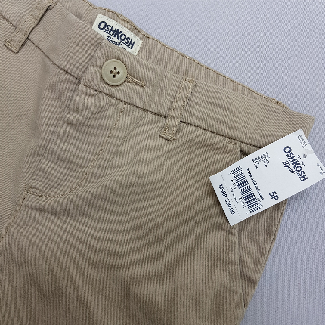 شلوار کتان پسرانه 30413 سایز 2 تا 14 سال مارک OSHKOSH