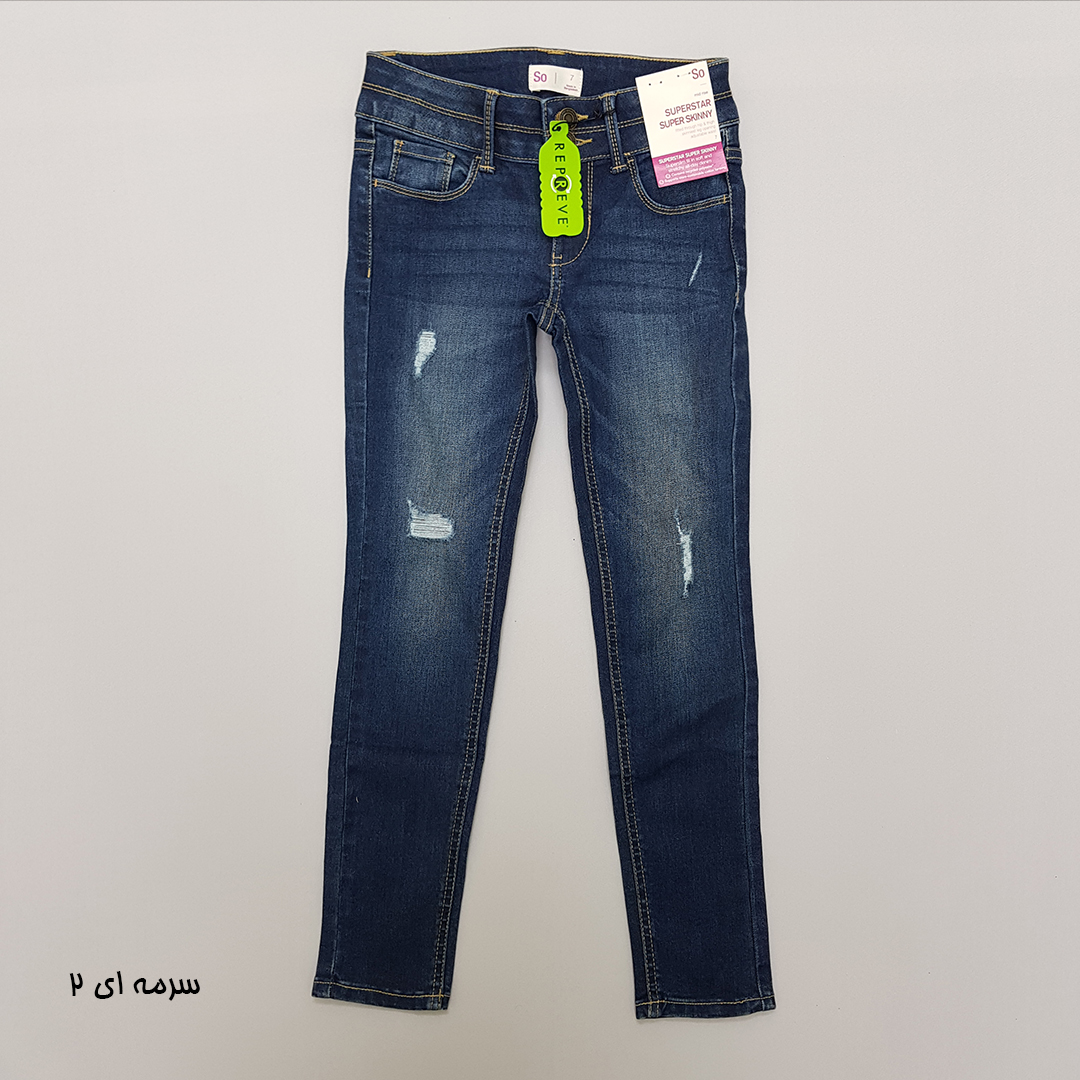 شلوار جینز 31302 سایز 4 تا 18 سال مارک SO   *