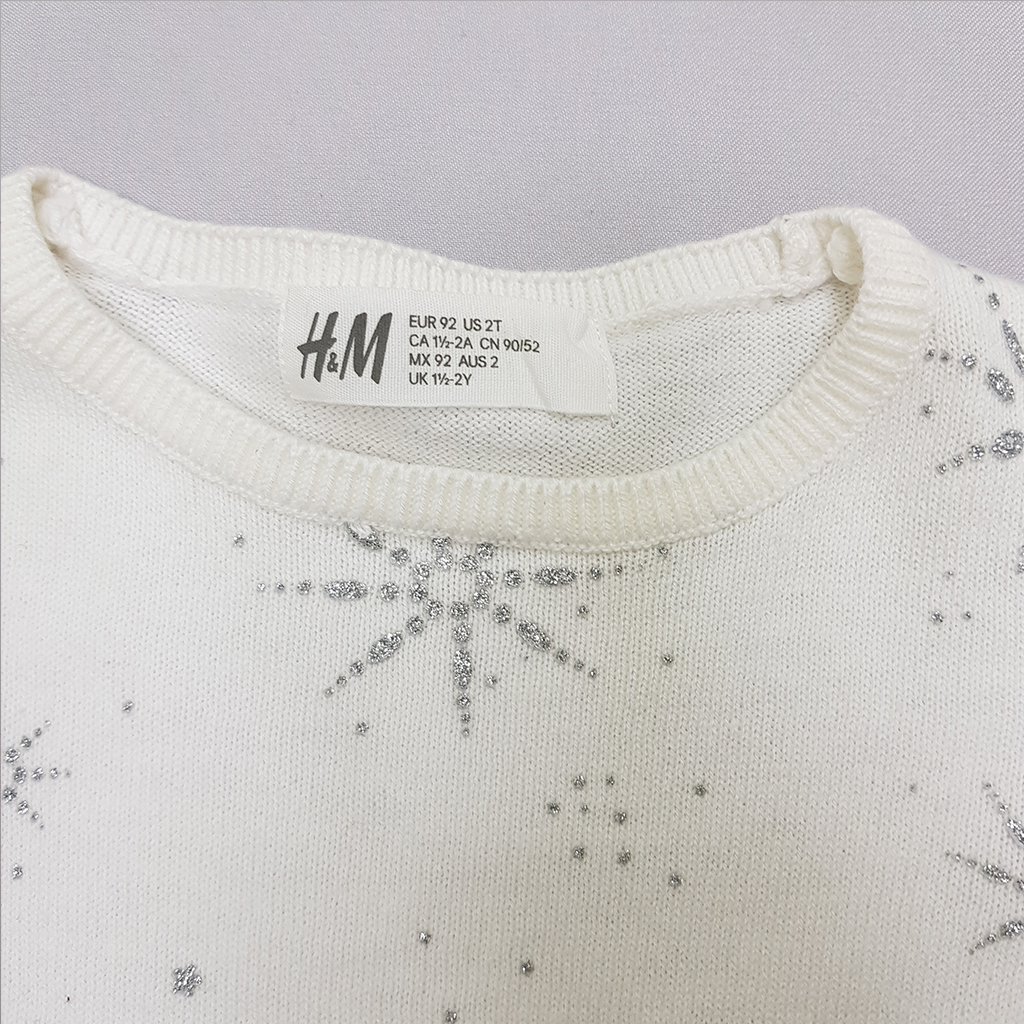 بافت دخترانه 32604 سایز 1.5 تا 8 سال مارک H&M   *