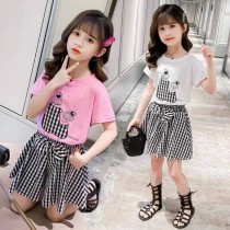 تیشرت دامن دخترانه سایز 110 تا 150 کد 6003082