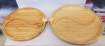 اردو خوری چوبی خط طلایی پک دو عددی کد 801725
