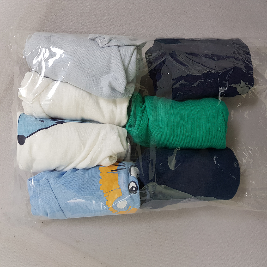 بادی هفت عددی آستین بلند پسرانه 37500 سایز 3 تا 24 ماه مارک Fox&Bunny