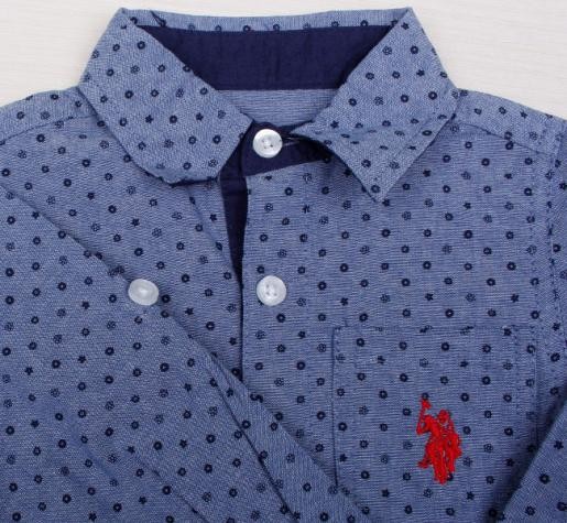 پیراهن پسرانه 11722 سایز 3 ماه تا 5 سال مارک U.S POLO