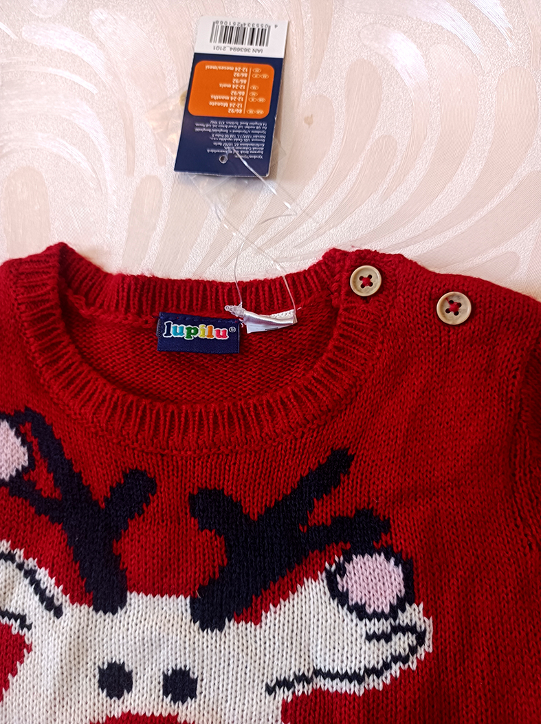 بلوز بافت نوزادی لوپیلو طرح گوزن کد 2205206