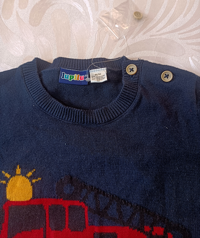 بلوز بافت نوزادی لوپیلو طرح ماشین کد 2205207