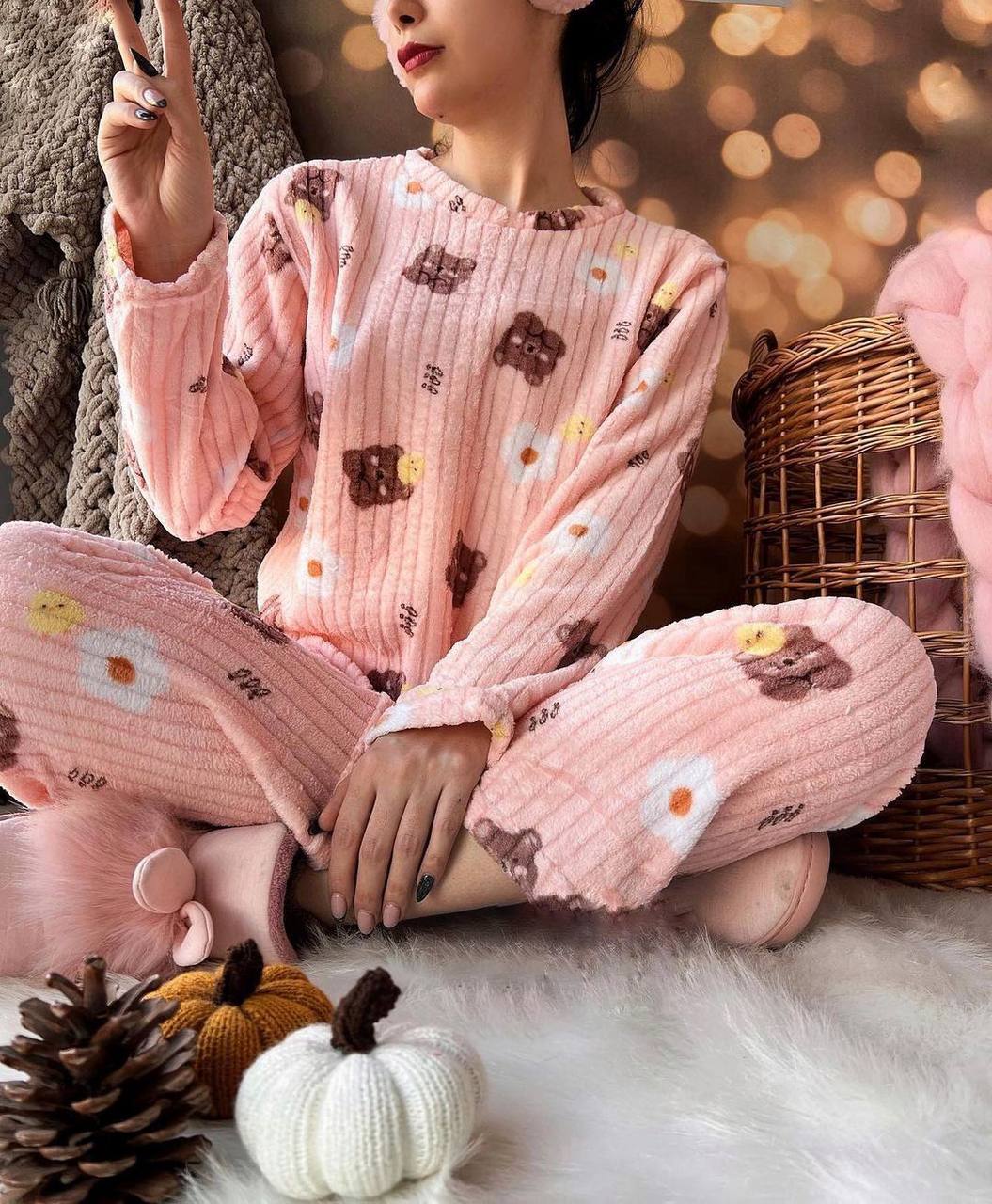 ست حوله ای کبریتی طرحدار زنانه کد 412952