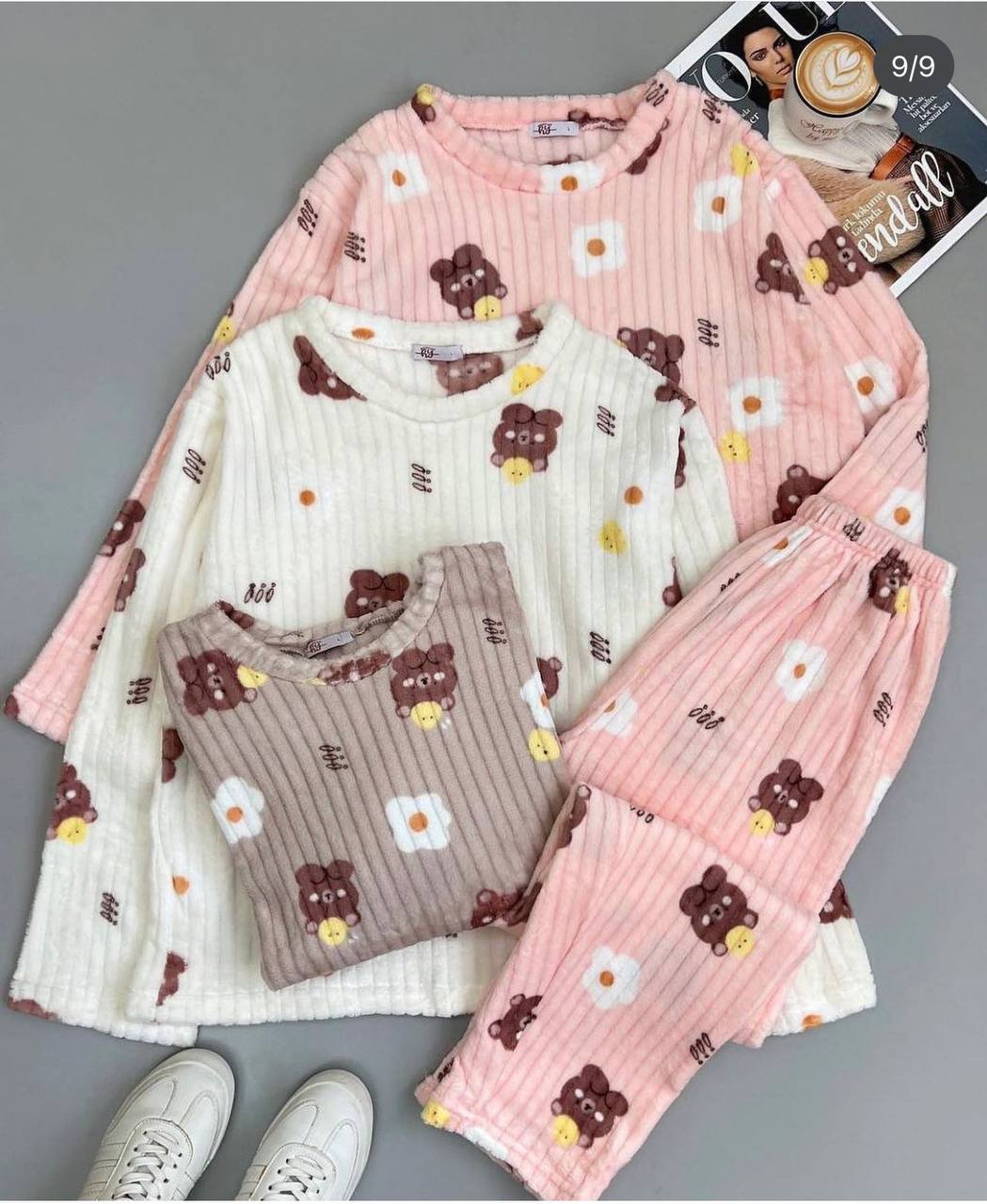 ست حوله ای کبریتی طرحدار زنانه کد 412952