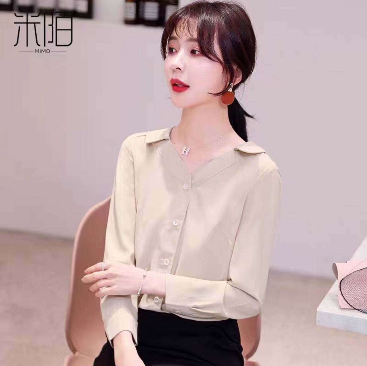 شومیز حریر زنانه کد 414349