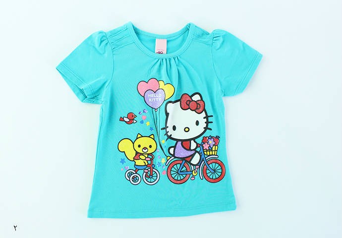 تی شرت دخترانه 100262 سایز 9 ماه تا 2 سال مارک HELLO  KITTY محصول بنگلادش