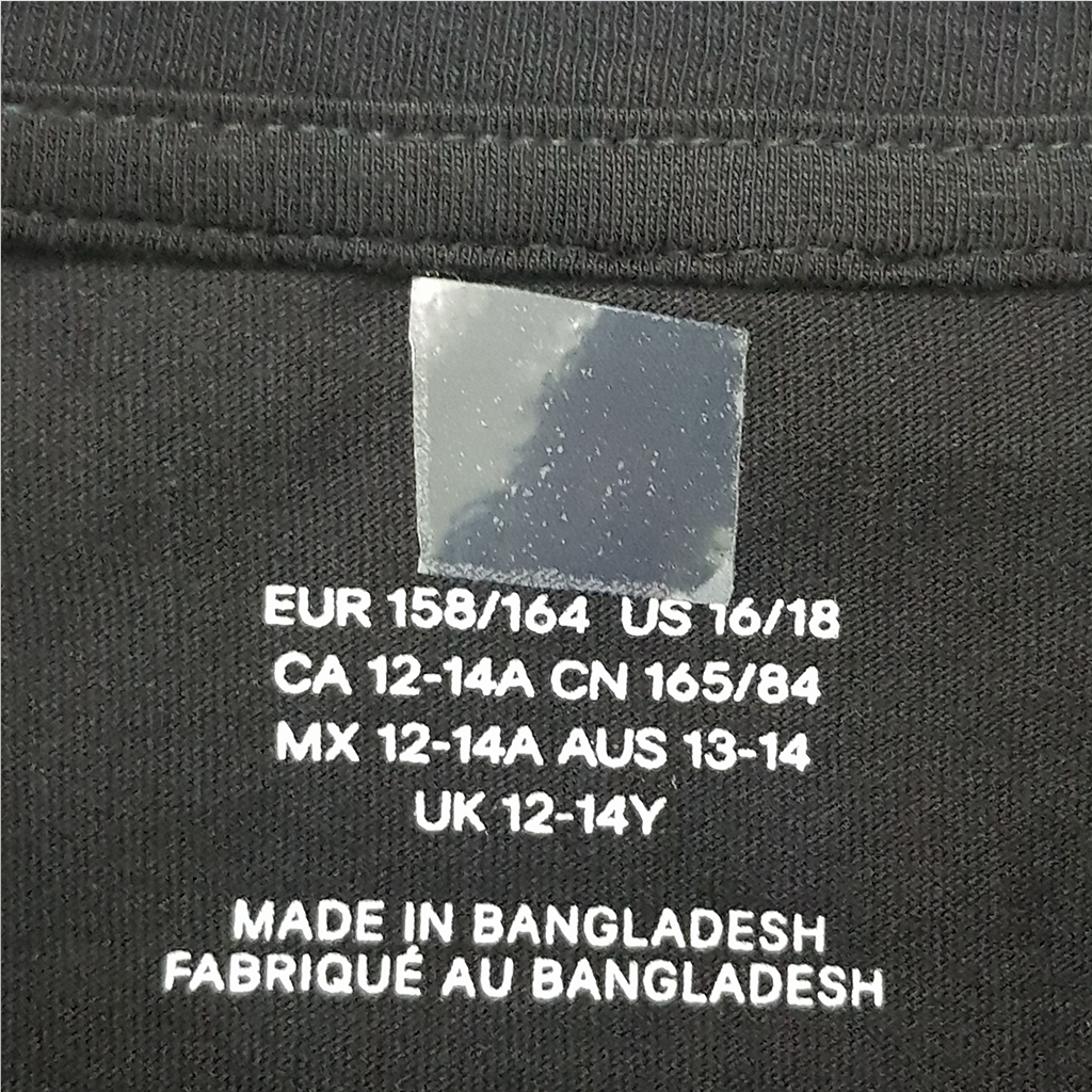 تی شرت دخترانه 22527 سایز 11 تا 14 سال مارک H&M