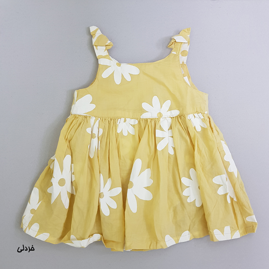 سارافون زیردکمه دار دخترانه 23088 سایز 6 ماه تا 4 سال مارک H&M