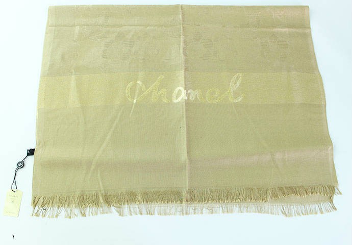 شال مارک دار زنانه 100441 طرح CHANEL