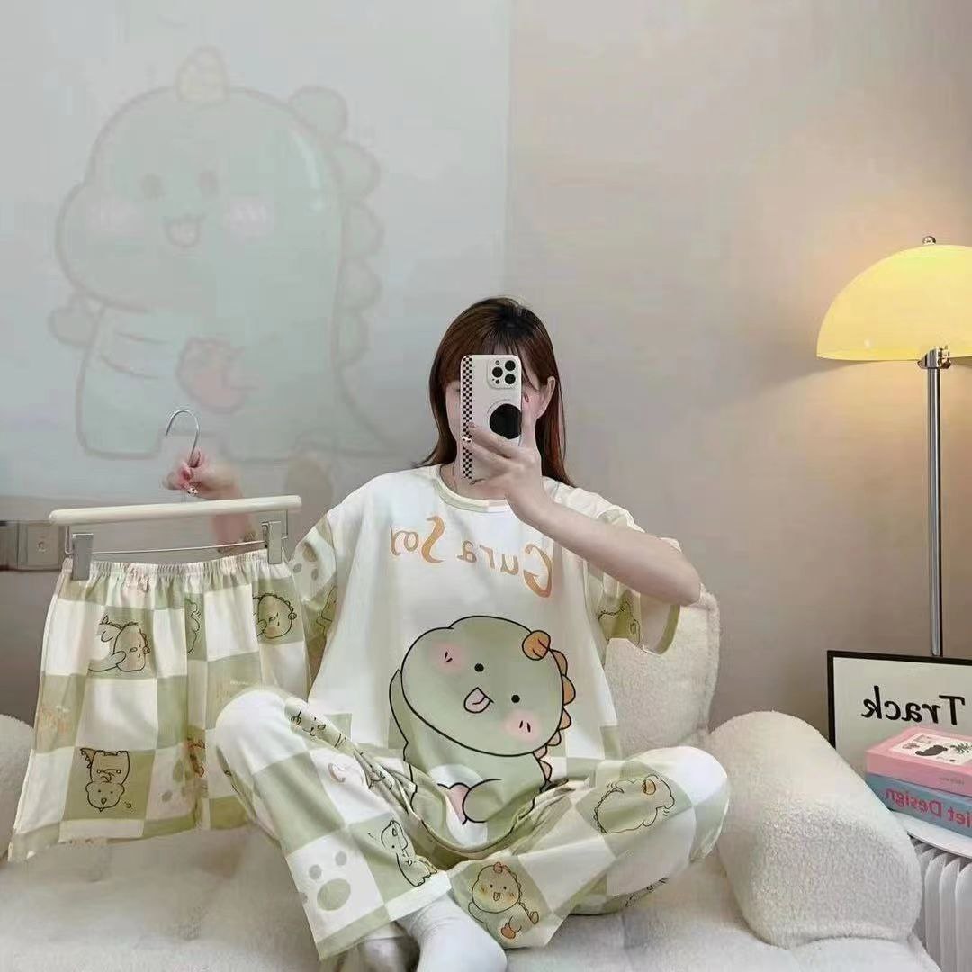 ست سه تیکه تی شرت شلوار شورتک کد 414995