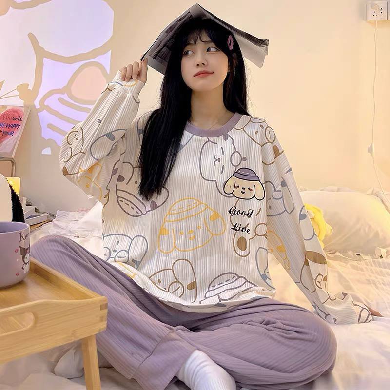 ست آستین بلند نخ پنبه زنانه کد 446644