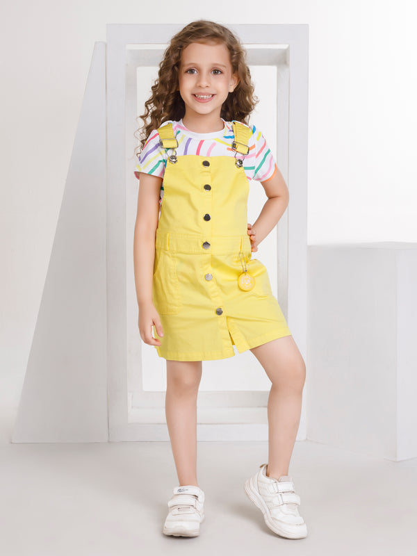 پیشبندار سارافونی دخترانه 27605 سایز 5 تا 10 سال مارک H&M