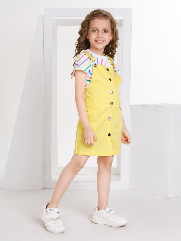 پیشبندار سارافونی دخترانه 27605 سایز 5 تا 10 سال مارک H&M