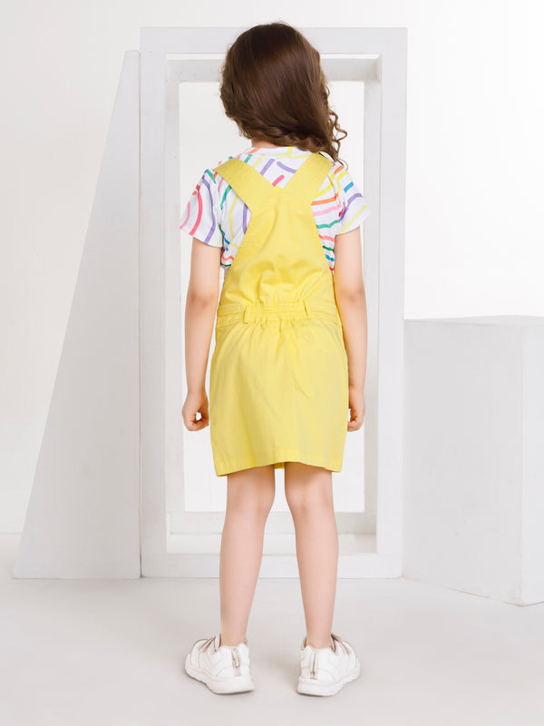 پیشبندار سارافونی دخترانه 27605 سایز 5 تا 10 سال مارک H&M