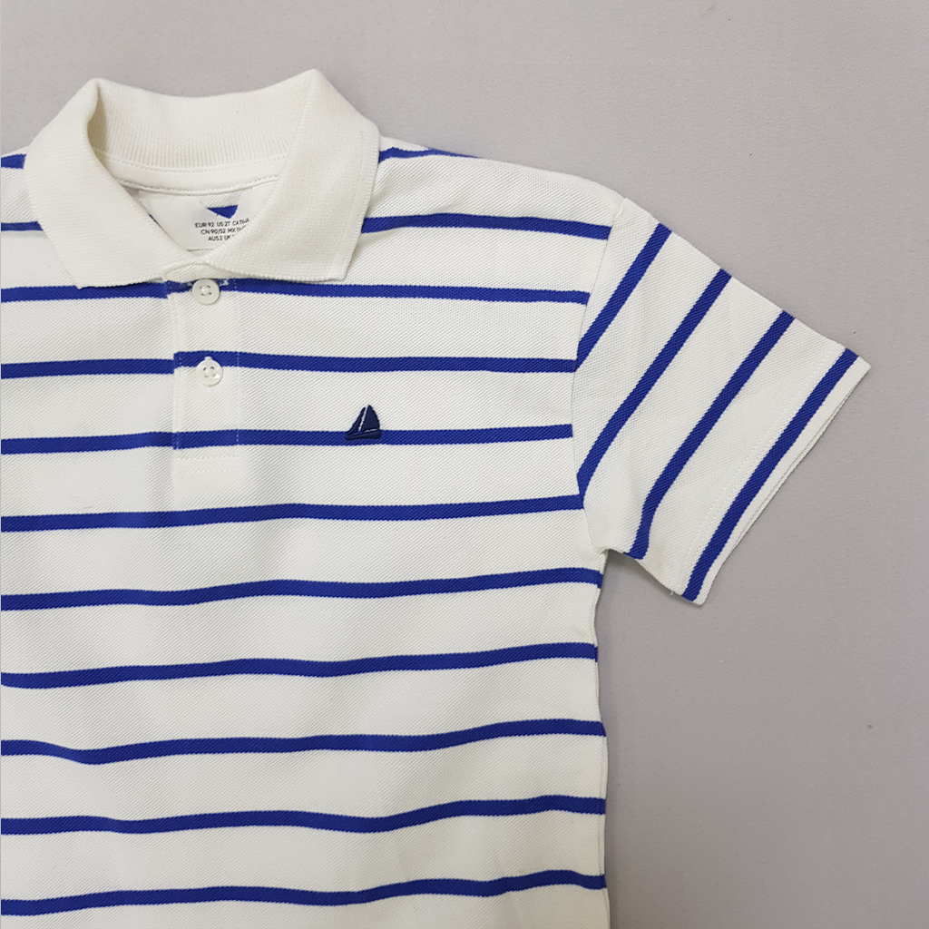 تی شرت یقه دار مردانه 27660 سایز 1.5 تا 12 سال مارک H&M