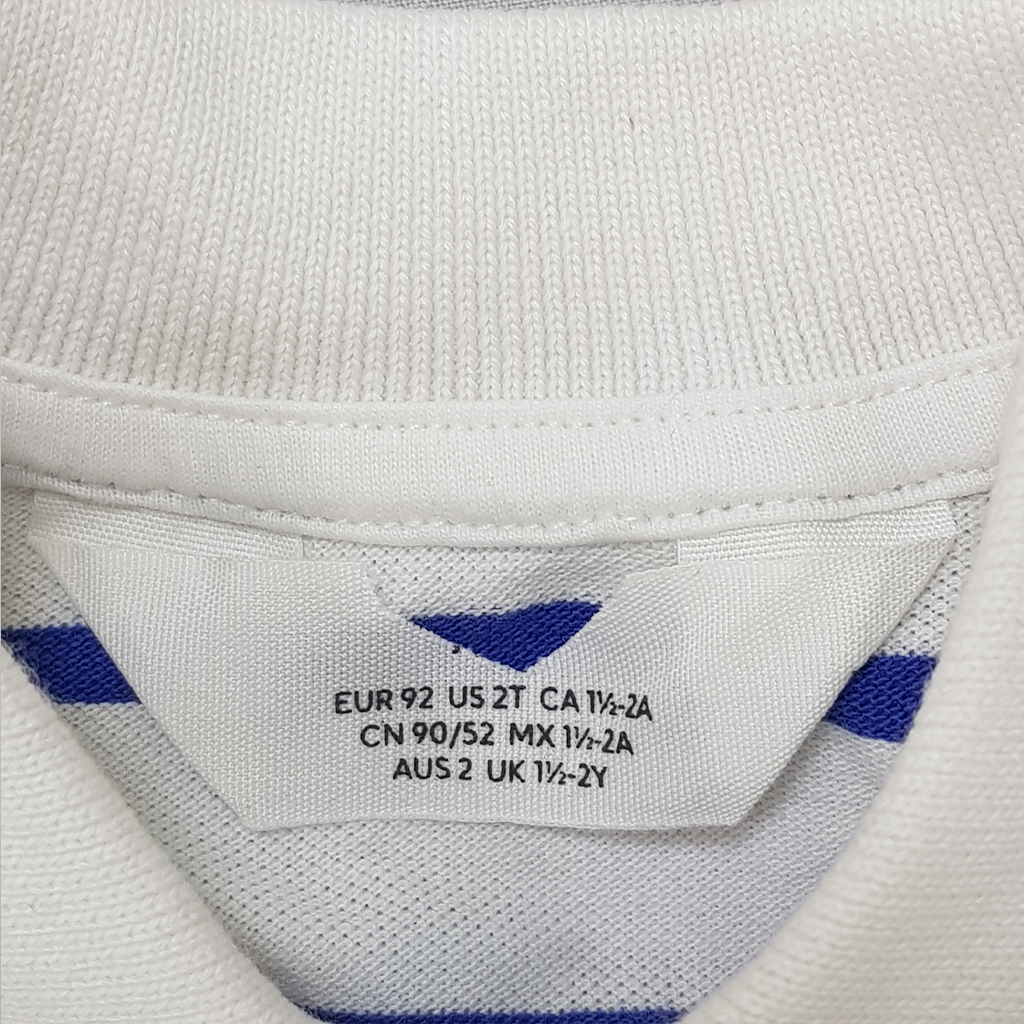تی شرت یقه دار مردانه 27660 سایز 1.5 تا 12 سال مارک H&M