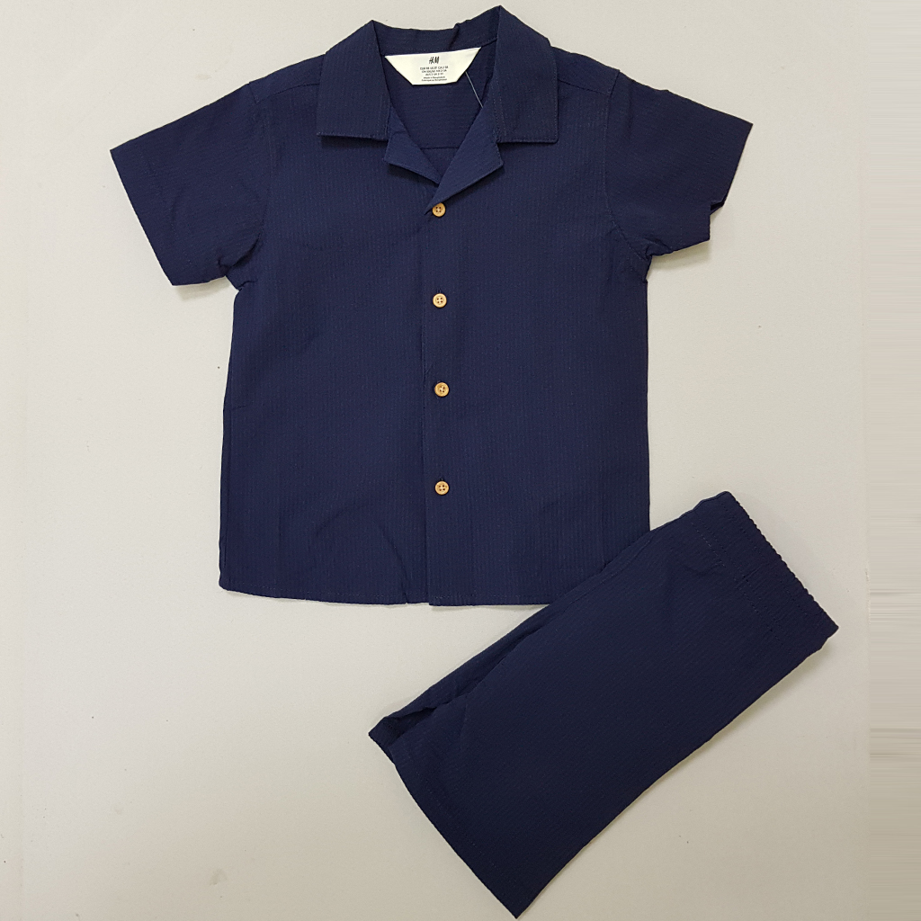 ست پیراهن و شلوارک پسرانه 27509 سایز 2 تا 14 سال مارک H&M