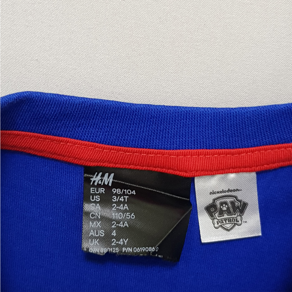 تی شرت پسرانه 27297 سایز 2 تا 10 سال مارک H&M