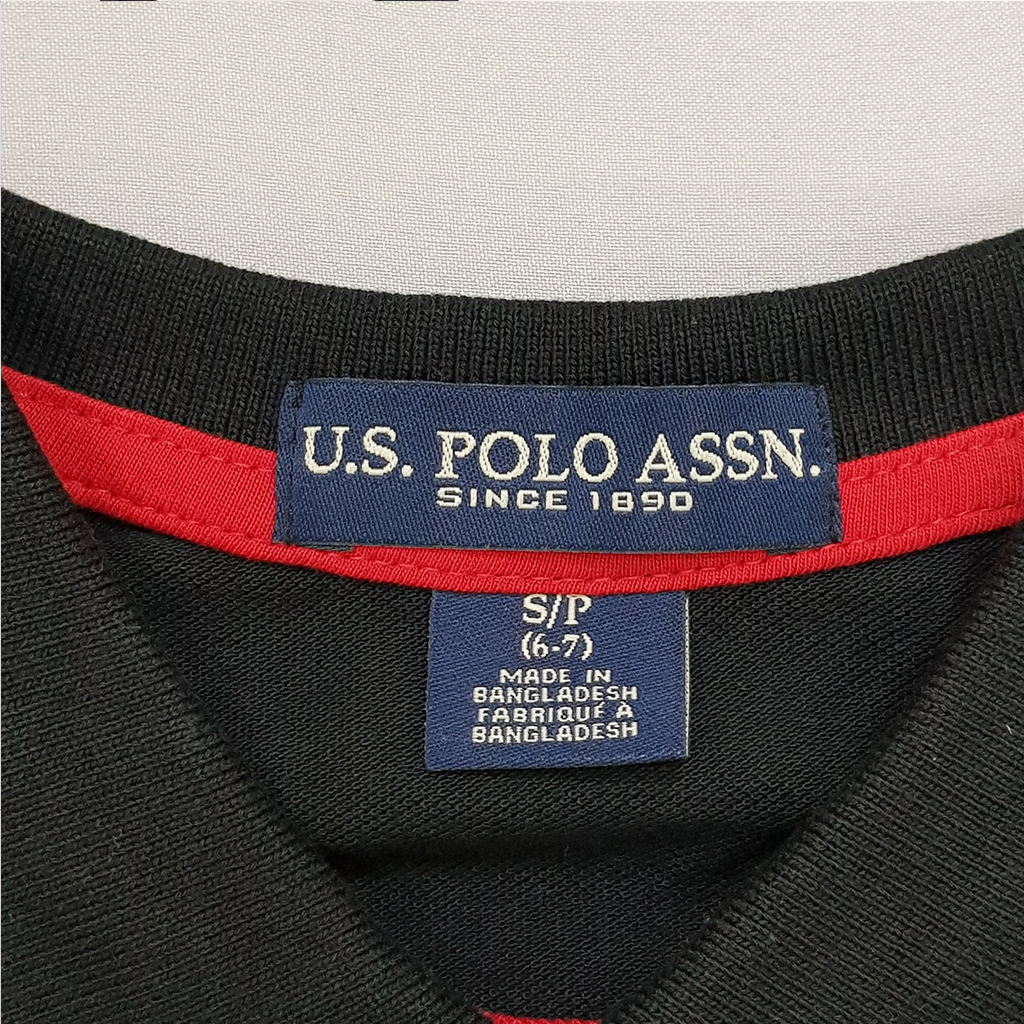 تی شرت یقه دار پسرانه 27612 سایز 4 تا 18 سال مارک US POLO
