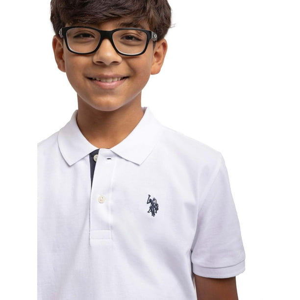 تی شرت یقه دار پسرانه 27612 سایز 4 تا 18 سال مارک US POLO