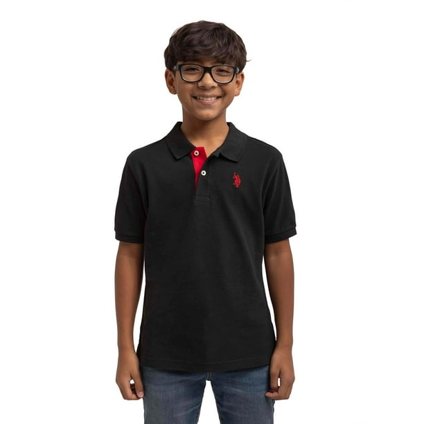تی شرت یقه دار پسرانه 27612 سایز 4 تا 18 سال مارک US POLO
