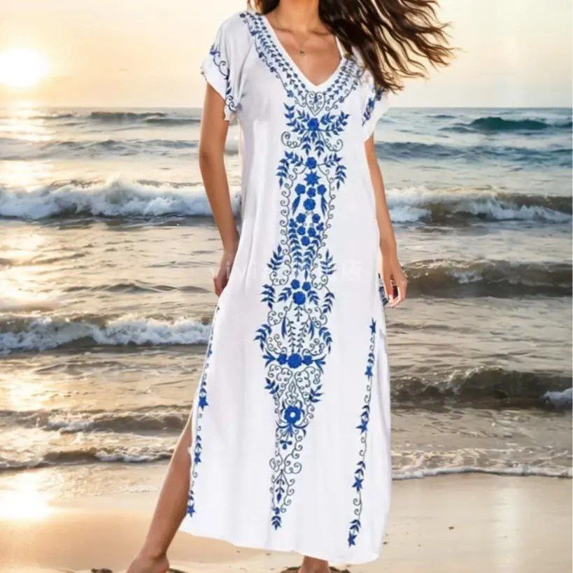 پیراهن نخی زنانه کد 417240