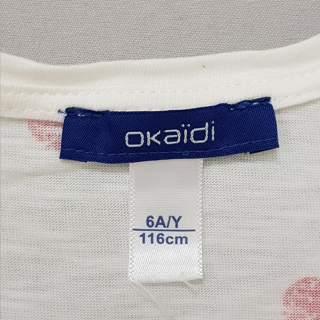 تی شرت دخترانه 27965 سایز 3 تا 14 سال کد 6 مارک OKAIDI