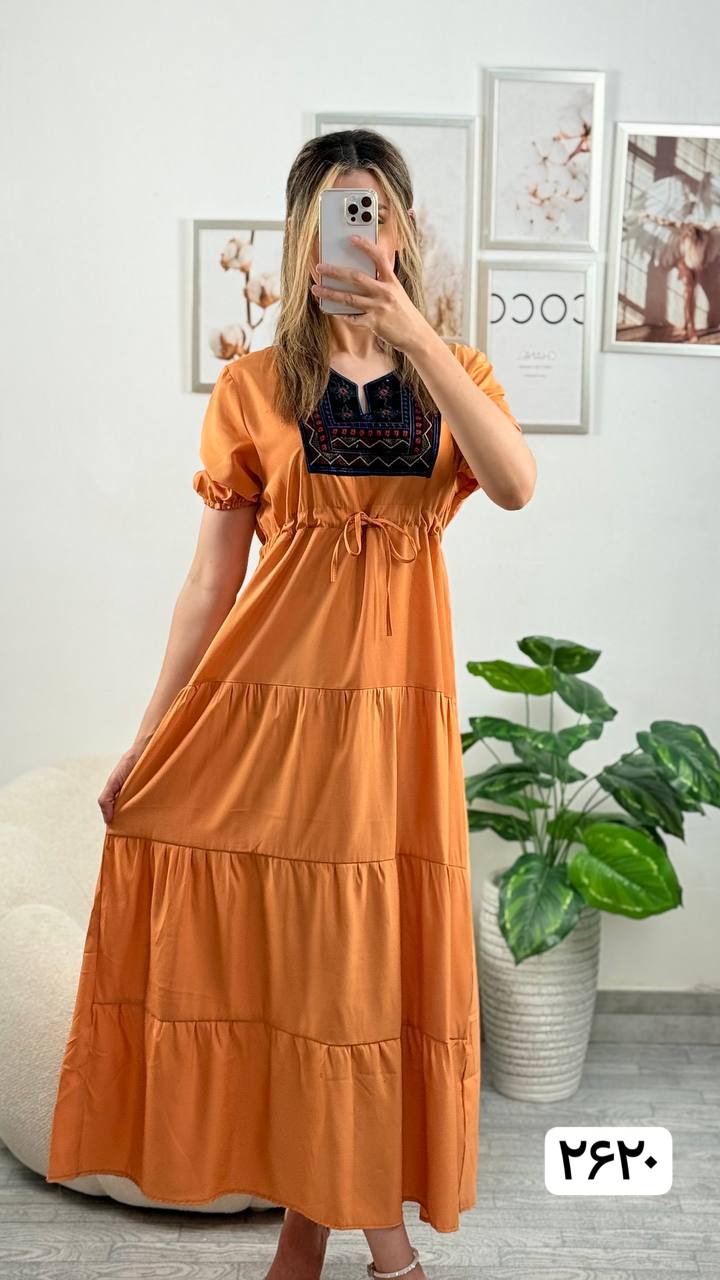 پیراهن گلدوزی زنانه کد 417404
