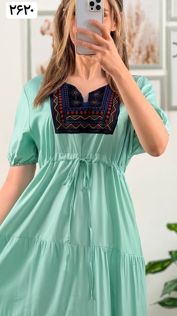 پیراهن گلدوزی زنانه کد 417404