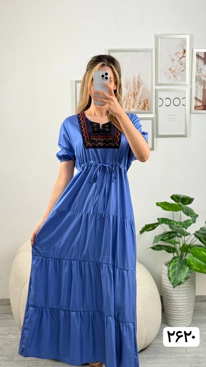 پیراهن گلدوزی زنانه کد 417404