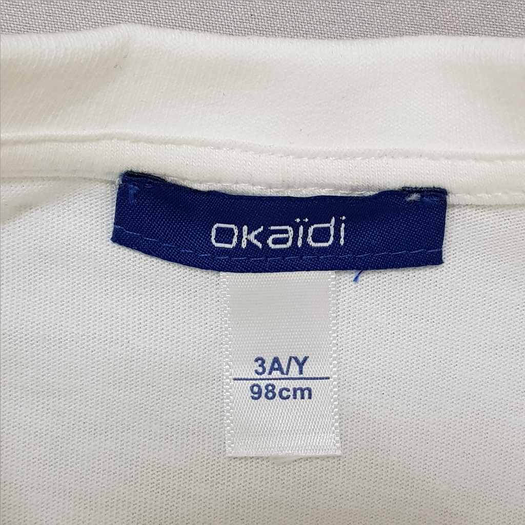 تی شرت دخترانه 27965 سایز 3 تا 14 سال کد 3 مارک OKAIDI