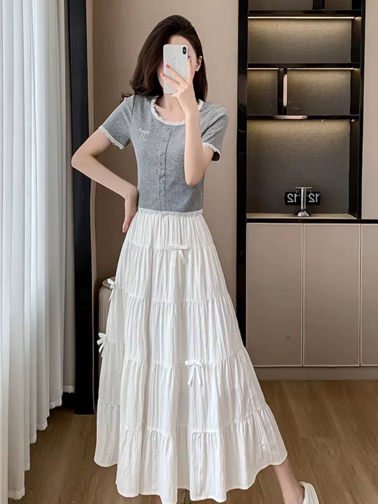 ست کراپ دامن زنانه کد 417494