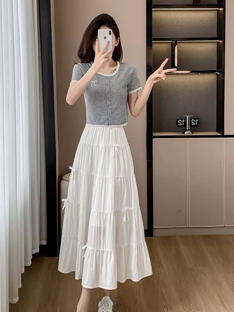 ست کراپ دامن زنانه کد 417494