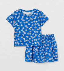 ست تی شرت دامن دخترانه 28071 سایز 1.5 تا 10 سال مارک H&M
