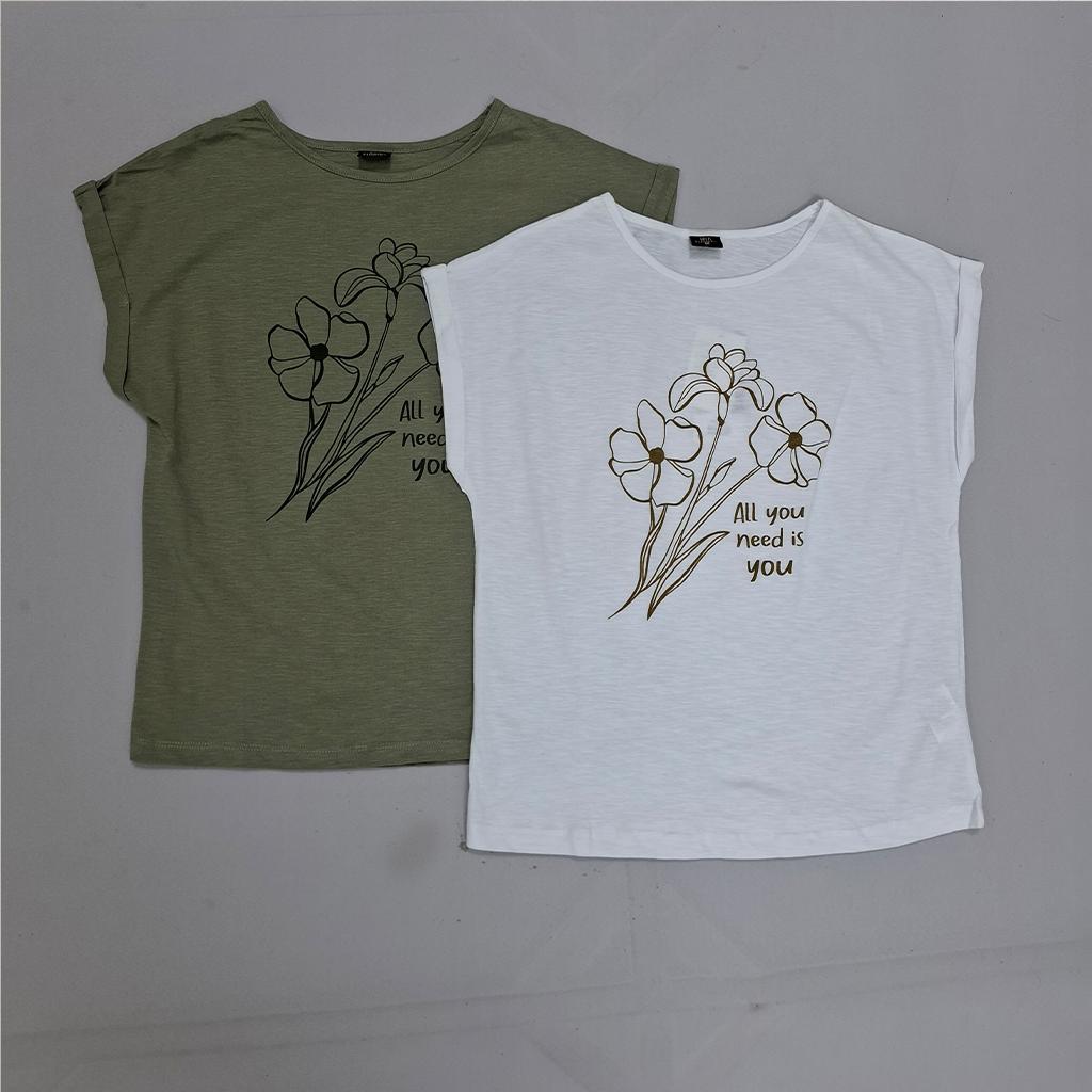 تی شرت زنانه 28301 مارک Wild Flower   *